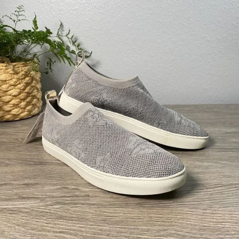 NEW Kenneth Cole Slip On Lace Gray Loafers Sneakers Women's Size 8.5